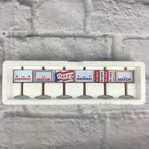 1995 Vintage Dept 56 Village Election Signs